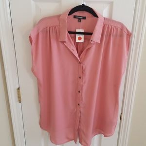 NWT Pink Blouse with Slits